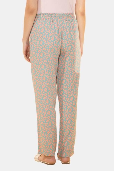 Amante Full Length Pyjama Bottom - Peach Leaf Print — image 3